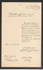 k.k. naturhistorisches Hofmuseum, Intendanzakten 1885-1896 (Hauer), Aktenzahl Z.460/1891, Seite 1